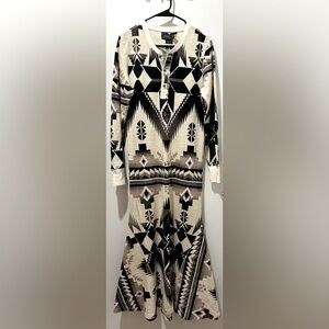 POLO - Beacon Print Henley Dress - SIZE L